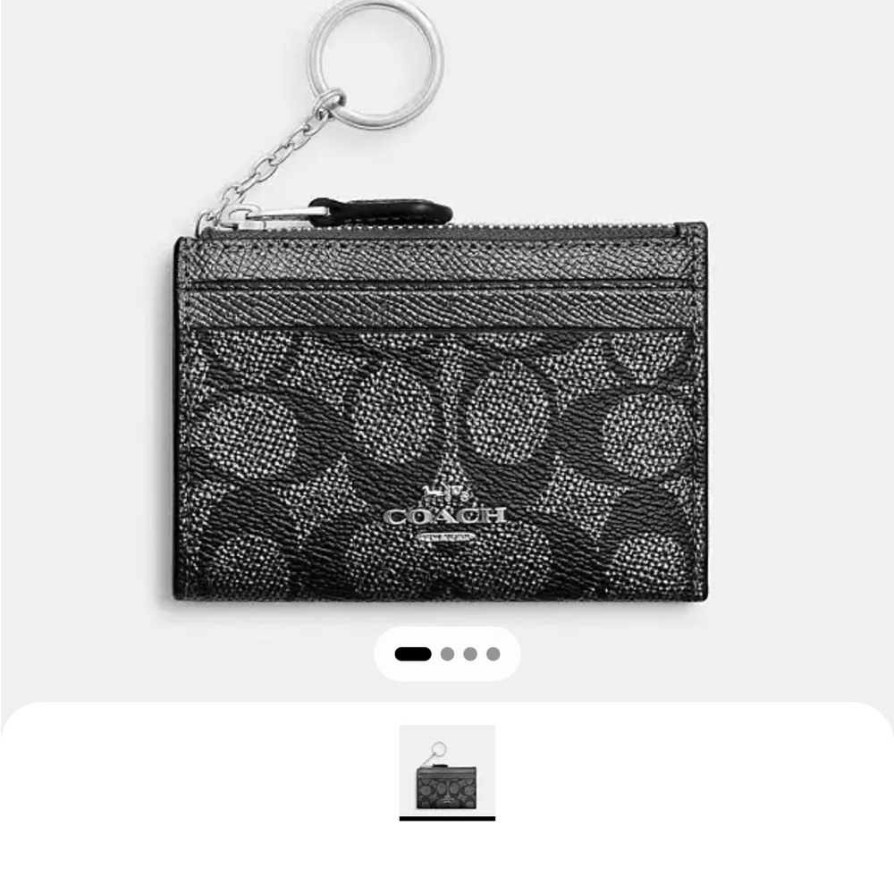 Coach Black Signature Card Holder